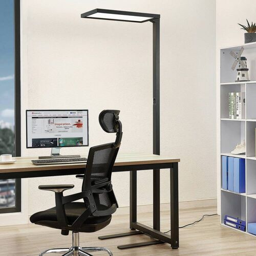 Stehlampe Nelus Arcchio, dimmbar, schwarz, für Arbeitszimmer / Büro, Metall, Modern