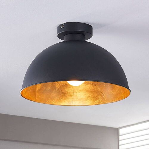 Deckenlampe Lya Lindby, dimmbar, schwarz, für Wohn- / Esszimmer, Metall, Modern, Deckenlampe
