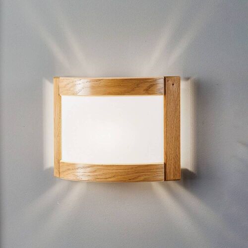 Wandlampe Zanna Lamkur, dimmbar, Holz hell, für Wohn- / Esszimmer, Holz, Landhaus / Rustikal, Wandleuchte, Wandlampe Innen
