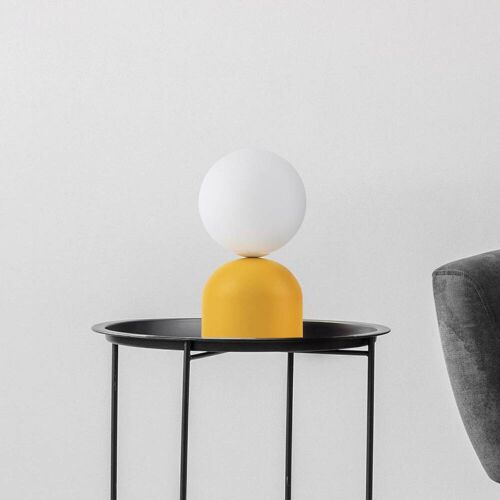 Nachttischlampe Miki TK Lighting, gelb / orange, für Schlafzimmer, Metall, Modern, Tischlampe