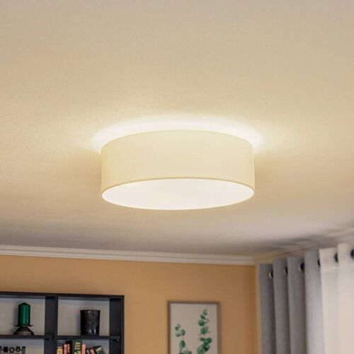 Deckenlampe Roller Euluna, dimmbar, creme / amber, für Wohn- / Esszimmer, Textil / Stoff / Seide, Modern, Deckenlampe