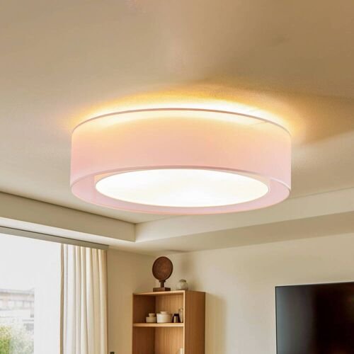 Deckenlampe Tibu Euluna, dimmbar, violett / pink / rose, für Wohn- / Esszimmer, Textil / Stoff / Seide, Modern, Deckenlampe