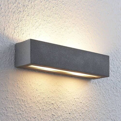 Wandlampe Nellie Lindby, dimmbar, alu / grau / zink, für Wohn- / Esszimmer, Beton, Modern, Wandleuchte, Wandlampe Innen