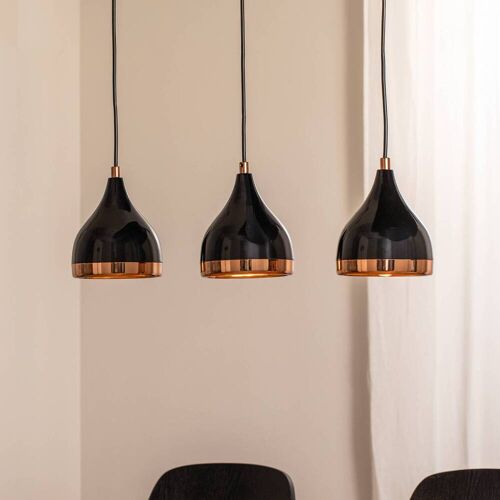 Hängelampe Yildo Opviq, dimmbar, schwarz, für Wohn- / Esszimmer, Metall, Pendelleuchte