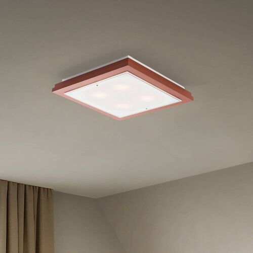 Deckenlampe Tally Argon, terracotta, für Flurbereich, Holz, Deckenlampe