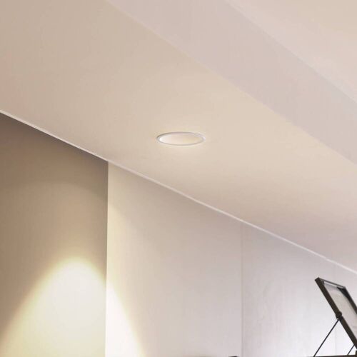 Arcchio LED-Downlight Niria weiß, 3.000K Arcchio, dimmbar, weiß / opal, für Wohn- / Esszimmer, Aluminium, Modern, Einbaustrahler
