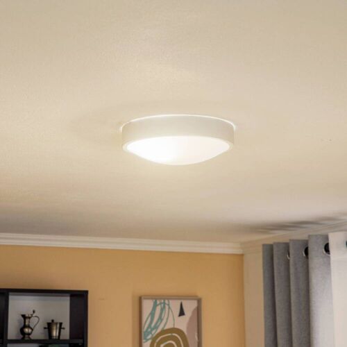 Deckenlampe Jaris Lamkur, dimmbar, weiß / opal, für Wohn- / Esszimmer, Metall, Deckenlampe