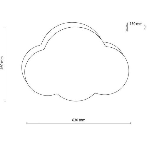 Deckenlampe Cloud TK Lighting, dimmbar, creme / amber, für Kinderzimmer, Textil / Stoff / Seide, Junges Wohnen, Deckenlampe