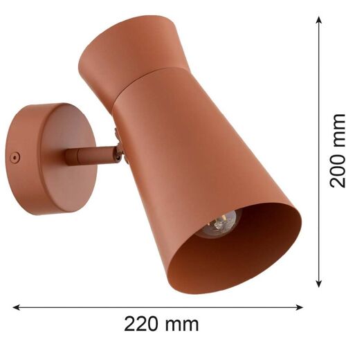 Wandlampe Lotta Argon, dimmbar, terracotta, für Wohn- / Esszimmer, Metall, Wandleuchte, Wandlampe Innen