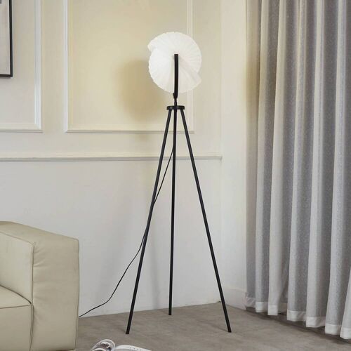 Design Stehlampe Helva Lucande, dimmbar, weiß / opal, für Wohn- / Esszimmer, Kunststoff, Skandinavisch, Stehlampe