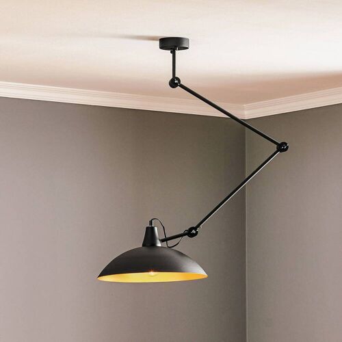 Deckenlampe 808 ALDEX, dimmbar, schwarz, für Wohn- / Esszimmer, Metall, Modern, Deckenlampe