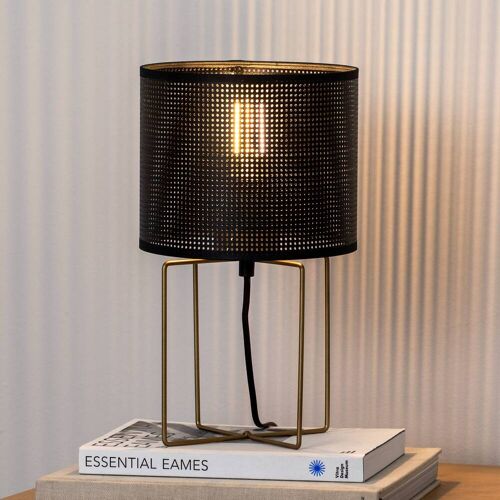 Nachttischlampe Kamil Luminex, schwarz, für Wohn- / Esszimmer, Metall, Modern, Tischlampe