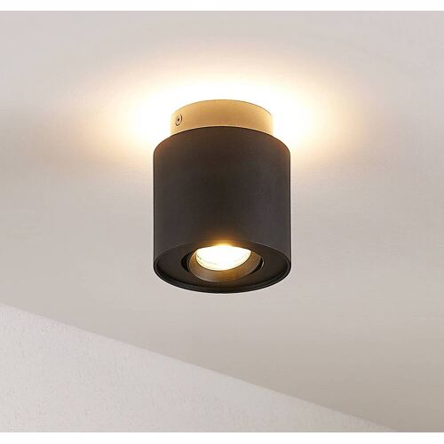 Arcchio Deckenlampe Walisa, Ø 10 cm, schwarz, Metall, GU10 Walisa Arcchio, dimmbar, schwarz, für Wohn- / Esszimmer, Aluminium, Modern, Strahler