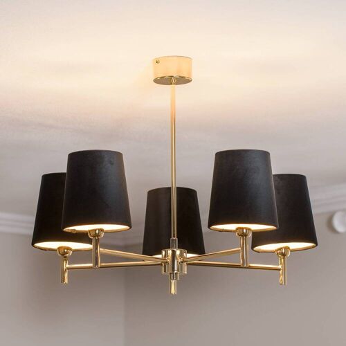 Kronleuchter Nita Euluna, dimmbar, messing / gold, für Wohn- / Esszimmer, Metall, Modern, Kronleuchter