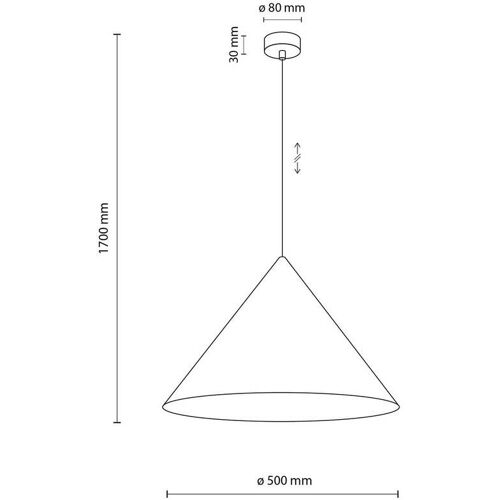 Hängeleuchte Cono, 1-flammig, Ø 50 cm, grün, E27 Cono TK Lighting, dimmbar, grün, für Wohn- / Esszimmer, Metall, Modern