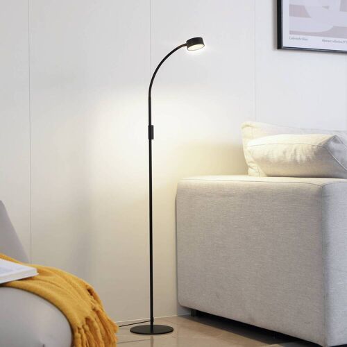 Stehlampe Maori Lindby, dimmbar, schwarz, für Arbeitszimmer / Büro, Metall, Modern, Stehlampe