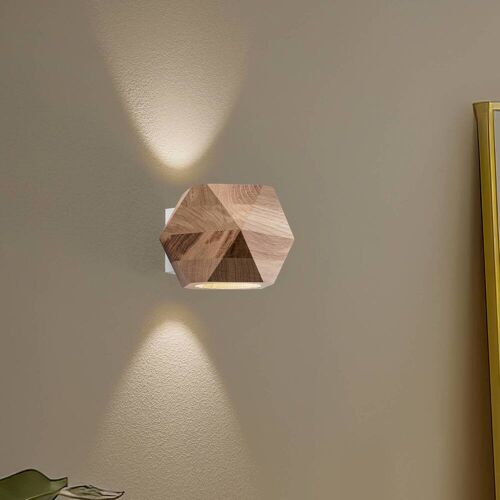 Wandlampe Peach Puff Envostar, dimmbar, Holz hell, für Wohn- / Esszimmer, Holz, Modern, Wandleuchte, Wandlampe Innen