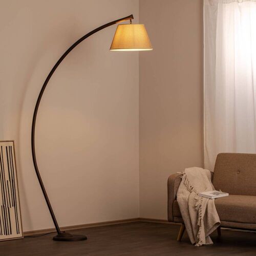 Bogenlampe Sinea ONLI, braun / rost, für Wohn- / Esszimmer, Metall, Modern, Stehlampe