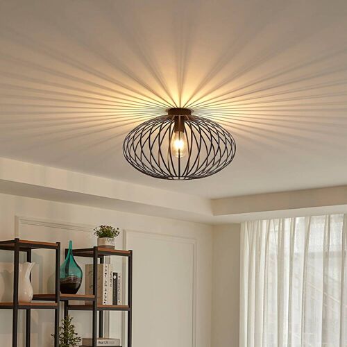 Deckenlampe Maivi Lindby, dimmbar, schwarz, für Wohn- / Esszimmer, Metall, Modern, Deckenlampe