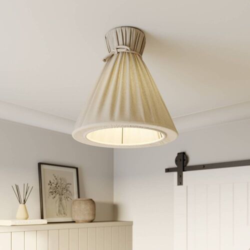 Deckenlampe Lola Envostar, dimmbar, creme / amber, für Wohn- / Esszimmer, Textil / Stoff / Seide, Landhaus / Rustikal, Deckenlampe