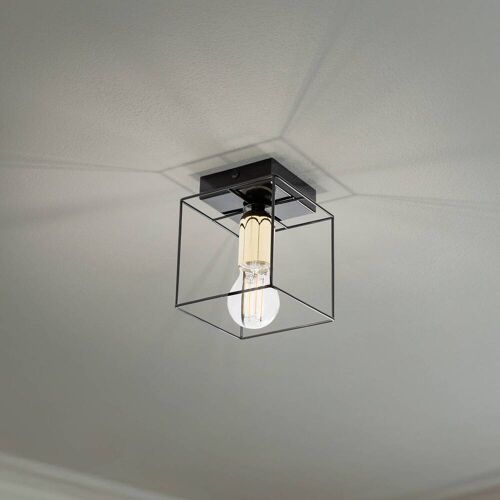 Deckenlampe Mika Euluna, dimmbar, schwarz, für Wohn- / Esszimmer, Metall, Modern, Deckenlampe