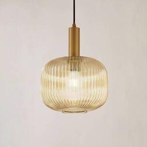 Hängelampe Doroteo Lindby, dimmbar, creme / amber, für Wohn- / Esszimmer, Glas, Vintage, Pendelleuchte Hängelampe Doroteo Lindby, dimmbar, creme / amber, für Wohn- / Esszimmer, Glas, Vintage, Pendelleuchte