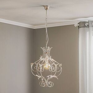 Hängelampe Contessa ONLI, dimmbar, weiß / opal, für Wohn- / Esszimmer, Metall, Antik, Pendelleuchte Hängelampe Contessa ONLI, dimmbar, weiß / opal, für Wohn- / Esszimmer, Metall, Antik, Pendelleuchte