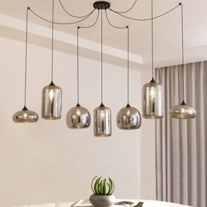 Glas Hängelampe Marla Lindby, dimmbar, schwarz, für Wohn- / Esszimmer, Glas, Modern, Pendelleuchte Glas Hängelampe Marla Lindby, dimmbar, schwarz, für Wohn- / Esszimmer, Glas, Modern, Pendelleuchte
