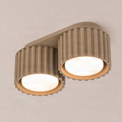 Deckenlampe Aura 2 SOLLUX LIGHTING, dimmbar, alu / grau / zink, für Flurbereich, Aluminium, Modern, Deckenlampe Deckenlampe Aura 2 SOLLUX LIGHTING, dimmbar, alu / grau / zink, für Flurbereich, Aluminium, Modern, Deckenlampe