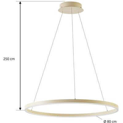 Hängelampe Albiona Arcchio, dimmbar, creme / amber, für Küche, Metall, Modern, Pendelleuchte Hängelampe Albiona Arcchio, dimmbar, creme / amber, für Küche, Metall, Modern, Pendelleuchte