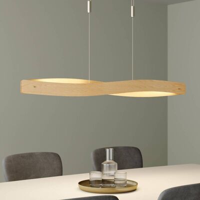 Lucande - Lian Pendelleuchte L119 Eiche/Nickel - Modernes Verstellbares Design Lucande - Lian Pendelleuchte L119 Eiche/Nickel - Modernes Verstellbares Design