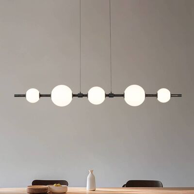 Hängelampe Tanira Lucande, dimmbar, schwarz, für Wohn- / Esszimmer, Metall, Modern Hängelampe Tanira Lucande, dimmbar, schwarz, für Wohn- / Esszimmer, Metall, Modern