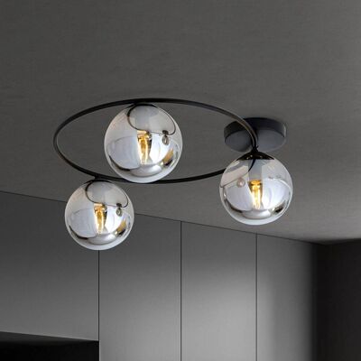 Deckenlampe Ascella Euluna, dimmbar, schwarz, für Wohn- / Esszimmer, Metall, Modern, Deckenlampe Deckenlampe Ascella Euluna, dimmbar, schwarz, für Wohn- / Esszimmer, Metall, Modern, Deckenlampe