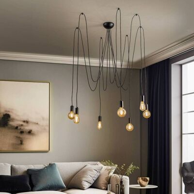 Hängelampe Spider Nowodvorski Lighting, dimmbar, schwarz, für Wohn- / Esszimmer, Metall, Pendelleuchte Hängelampe Spider Nowodvorski Lighting, dimmbar, schwarz, für Wohn- / Esszimmer, Metall, Pendelleuchte
