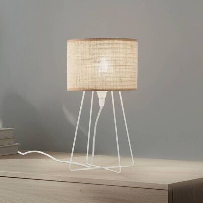 Tischlampe Trixi Duolla, braun / rost, für Wohn- / Esszimmer, Textil / Stoff / Seide, Tischlampe Tischlampe Trixi Duolla, braun / rost, für Wohn- / Esszimmer, Textil / Stoff / Seide, Tischlampe