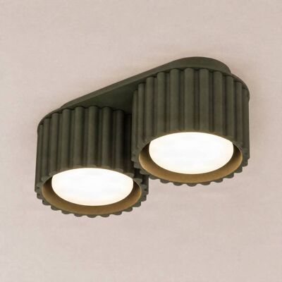 Deckenlampe Aura 2 SOLLUX LIGHTING, dimmbar, grün, für Flurbereich, Aluminium, Modern, Deckenlampe Deckenlampe Aura 2 SOLLUX LIGHTING, dimmbar, grün, für Flurbereich, Aluminium, Modern, Deckenlampe