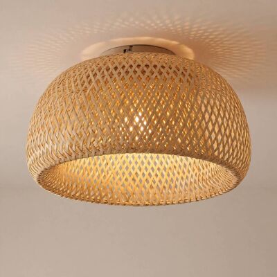 Deckenlampe Jadwiga Lindby, dimmbar, Holz hell, für Wohn- / Esszimmer, Bambus, Skandinavisch, Deckenlampe Deckenlampe Jadwiga Lindby, dimmbar, Holz hell, für Wohn- / Esszimmer, Bambus, Skandinavisch, Deckenlampe