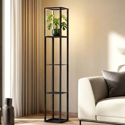 LED Stehlampe Birta Lindby, dimmbar, schwarz, für Wohn- / Esszimmer, Metall, Modern, LED Stehlampe LED Stehlampe Birta Lindby, dimmbar, schwarz, für Wohn- / Esszimmer, Metall, Modern, LED Stehlampe