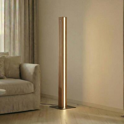 Holz Stehlampe Lieske Lucande, dimmbar, Holz hell, für Wohn- / Esszimmer, Holz, Modern, Stehlampe Holz Stehlampe Lieske Lucande, dimmbar, Holz hell, für Wohn- / Esszimmer, Holz, Modern, Stehlampe