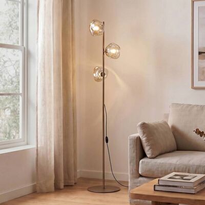 Stehlampe Lava TK Lighting, creme / amber, für Wohn- / Esszimmer, Glas, Modern, Stehlampe Stehlampe Lava TK Lighting, creme / amber, für Wohn- / Esszimmer, Glas, Modern, Stehlampe