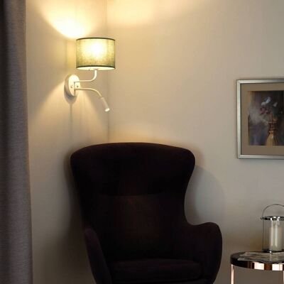 Wandlampe Roller Duolla, grün, für Schlafzimmer, Textil / Stoff / Seide, Wandleuchte, Wandlampe Innen Wandlampe Roller Duolla, grün, für Schlafzimmer, Textil / Stoff / Seide, Wandleuchte, Wandlampe Innen