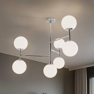 Deckenlampe Korek Domiluce, dimmbar, weiß / opal, für Wohn- / Esszimmer, Glas, Modern, Deckenlampe Deckenlampe Korek Domiluce, dimmbar, weiß / opal, für Wohn- / Esszimmer, Glas, Modern, Deckenlampe