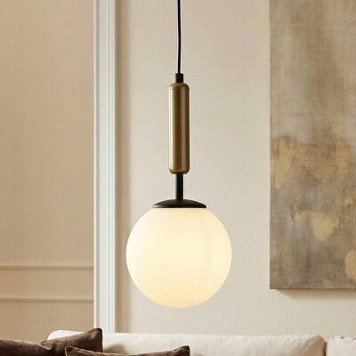 Luminex Nalo Pendelleuchte - Modernes Metall-Glas-Design - E14, 60W Luminex Nalo Pendelleuchte - Modernes Metall-Glas-Design - E14, 60W