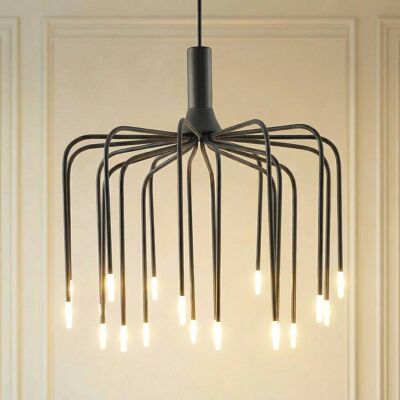 Hängelampe Ariadne Lucande, dimmbar, schwarz, für Wohn- / Esszimmer, Metall, Modern, Pendelleuchte Hängelampe Ariadne Lucande, dimmbar, schwarz, für Wohn- / Esszimmer, Metall, Modern, Pendelleuchte
