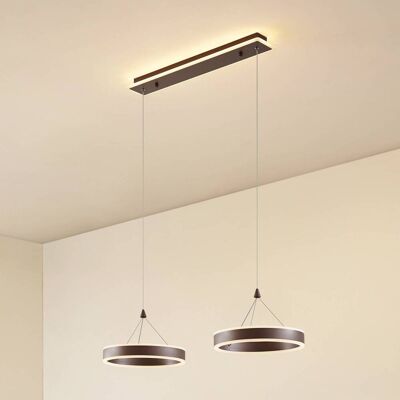 Lucande - Moderne braune Kunststoff-Pendellampe 'Kolo' - Wohnzimmer & Esszimmer Lucande - Moderne braune Kunststoff-Pendellampe 'Kolo' - Wohnzimmer & Esszimmer