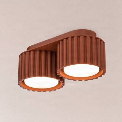 Deckenlampe Aura 2 SOLLUX LIGHTING, dimmbar, terracotta, für Flurbereich, Aluminium, Modern, Deckenlampe Deckenlampe Aura 2 SOLLUX LIGHTING, dimmbar, terracotta, für Flurbereich, Aluminium, Modern, Deckenlampe
