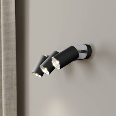 Wandstrahler Eye Spot dreiflammig, schwarz Nowodvorski Lighting, dimmbar, schwarz, für Wohn- / Esszimmer, Metall, Modern, Strahler Wandstrahler Eye Spot dreiflammig, schwarz Nowodvorski Lighting, dimmbar, schwarz, für Wohn- / Esszimmer, Metall, Modern, Strahler