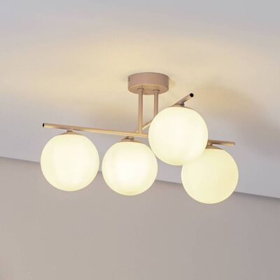 Deckenlampe Aurora Domiluce, dimmbar, creme / amber, für Wohn- / Esszimmer, Glas, Deckenlampe Deckenlampe Aurora Domiluce, dimmbar, creme / amber, für Wohn- / Esszimmer, Glas, Deckenlampe