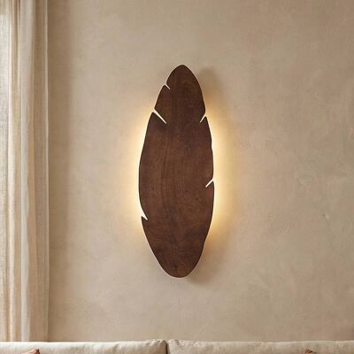 Wandlampe Lehti Envostar, dimmbar, Holz dunkel, für Wohn- / Esszimmer, Holz, Wandleuchte, Wandlampe Innen Wandlampe Lehti Envostar, dimmbar, Holz dunkel, für Wohn- / Esszimmer, Holz, Wandleuchte, Wandlampe Innen