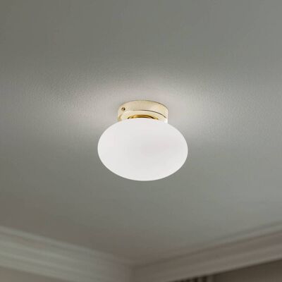 Deckenlampe Ufo Domiluce, dimmbar, weiß / opal, für Wohn- / Esszimmer, Glas, Modern, Deckenlampe Deckenlampe Ufo Domiluce, dimmbar, weiß / opal, für Wohn- / Esszimmer, Glas, Modern, Deckenlampe